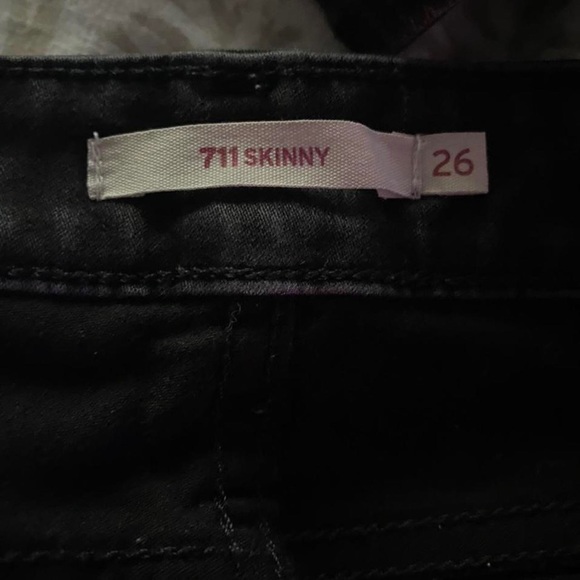 LEVI 711 BLACK SKINNY JEANS 👄 - Picture 3 of 3